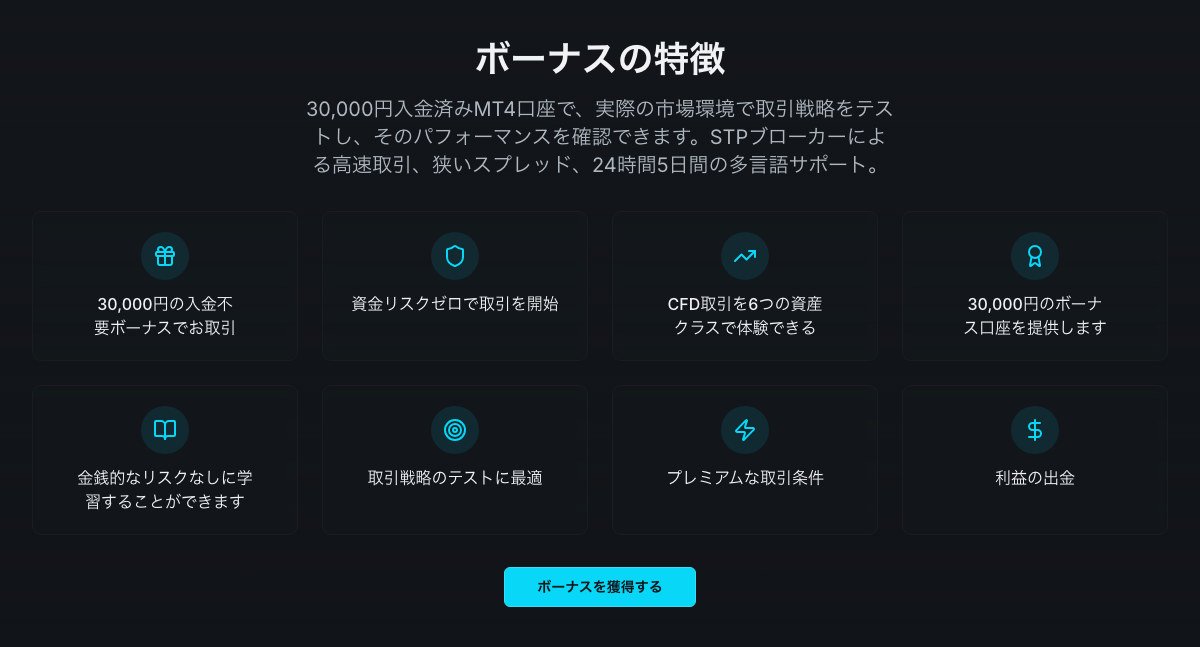 TradersTrustの口座開設ボーナス(公式サイト・2026年9月29日)